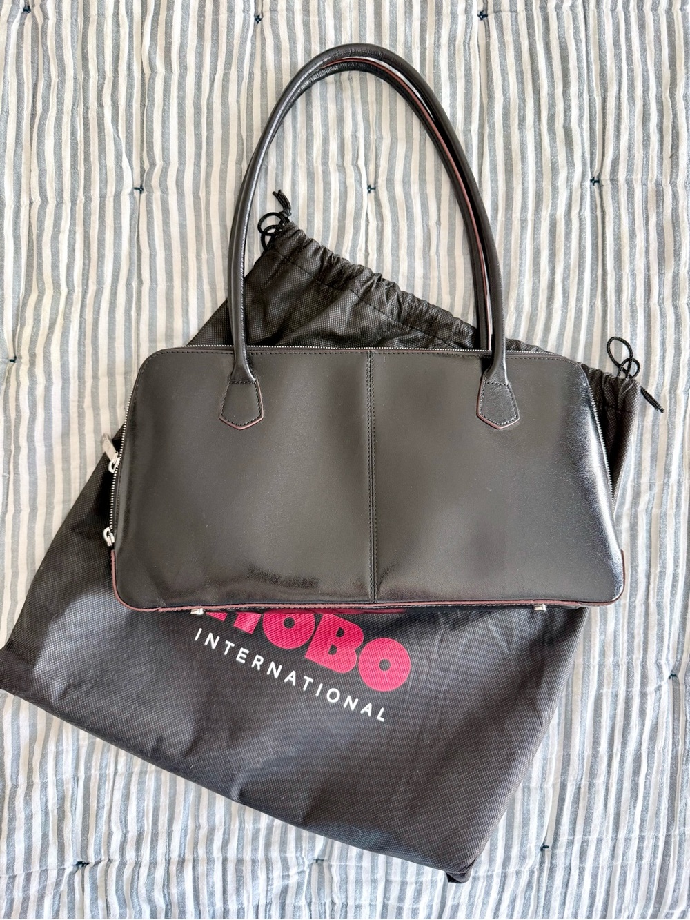 Hobo Black Leather Purse